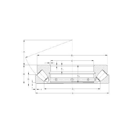 Łożysko baryłkowe wzdłużne PBF 29352 E  260x420x95 