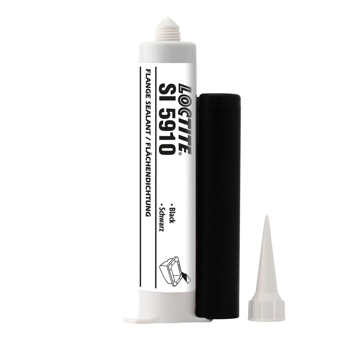 Silikon olejoodporny do uszczelniania metalowych złączy kołnierzowych HENKEL-LOCTITE 5910 SIL UL BK 50ML