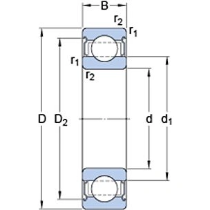 Łożysko kulkowe SKF 6206-2Z/VA208 30x62x16 