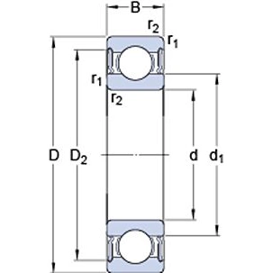Łożysko kulkowe SKF 6210-2RS1/HC5C3WT 50x90x20