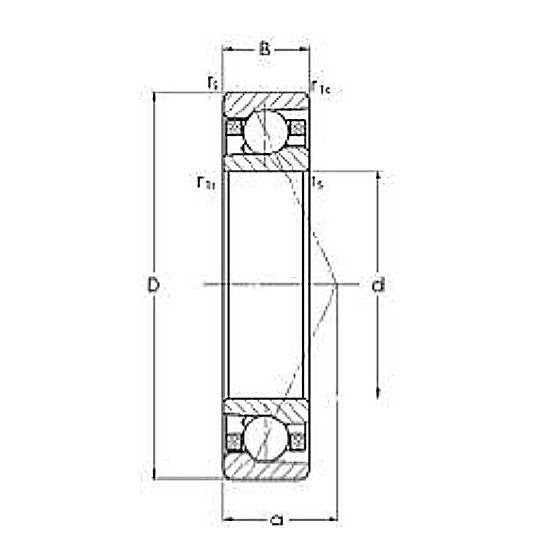 Łożysko kulkowe PBF 7206 B 30x62x16 