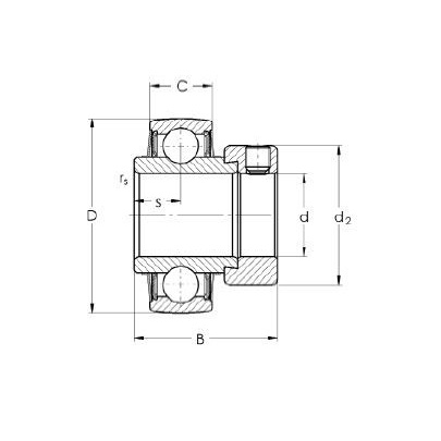 Łożysko kulkowe PBF FD-207 