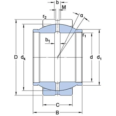 Łożysko ślizgowe SKF GEG 125 ES 125x180x125