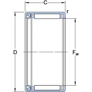 ŁOŻYSKA IGIEŁKOWE SKF HK 1614 RS 16x22x14