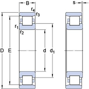 Łożysko walcowe SKF N 316 ECM