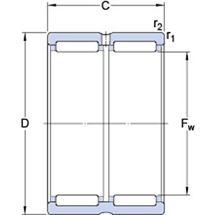Łożysko igiełkowe SKF RNA 6908 48x62x40 