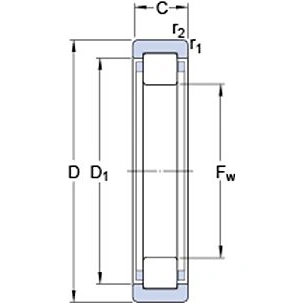 Łożysko walcowe SKF RNU 203 ECP
