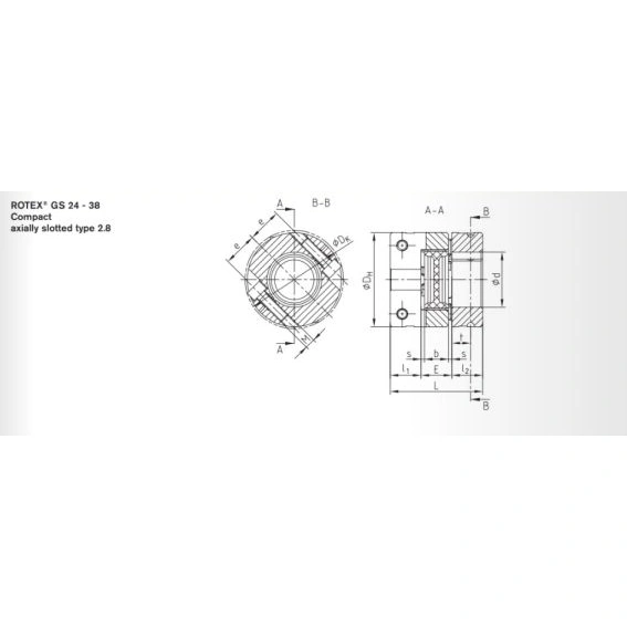 Piasta ROTEX GS 28 COMPACT AL-H L=21 2.8 30H7