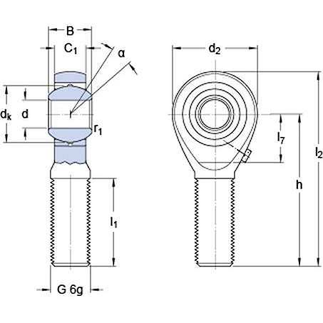 Łożysko ślizgowe SKF SAKAC 25 M 25x61x31