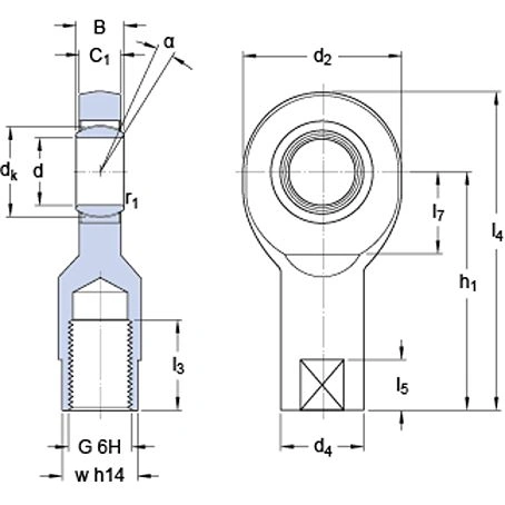 Łożysko ślizgowe SKF SIL 25 C 25x65x36,1
