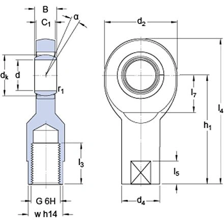 Łożysko ślizgowe SKF SIL 6 E 6x22x11,8