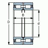 Łożysko walcowe jednorzędowe INA ELGES SL045005-PP 25x47x30