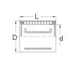 Łożysko liniowe SME 20 L OP  20x48x96 